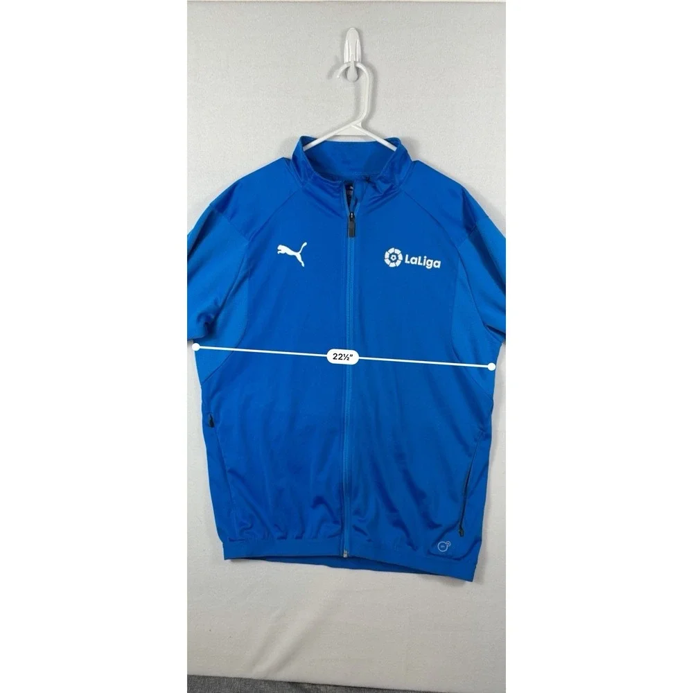 Puma La liga Men's Large Soccer Track Jacket Blue